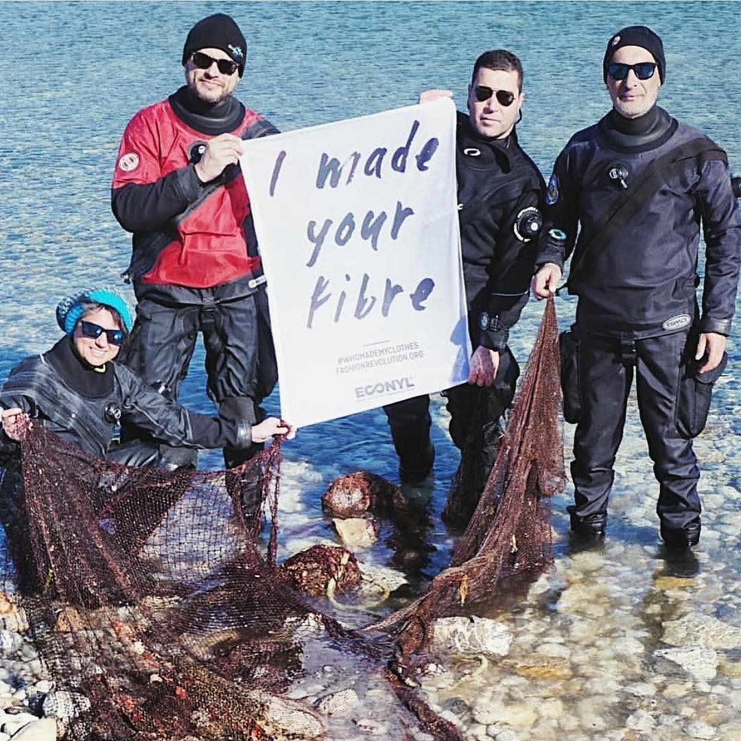 The women and men who volunteer their time to remove ghost fishing nets from our reefs in order to create our regenerated fabrics. @magdakinedesigns_swimwear Instagram