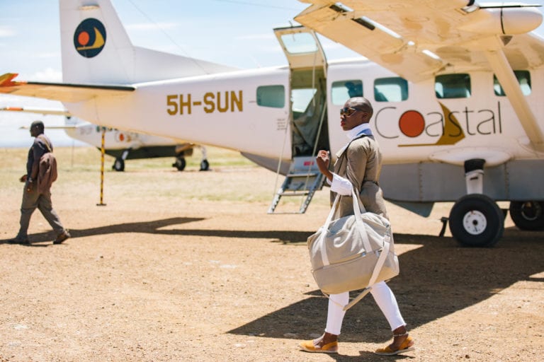 Jessica Nabongo in the Serengeti in Tanzania | © Elton Anderson