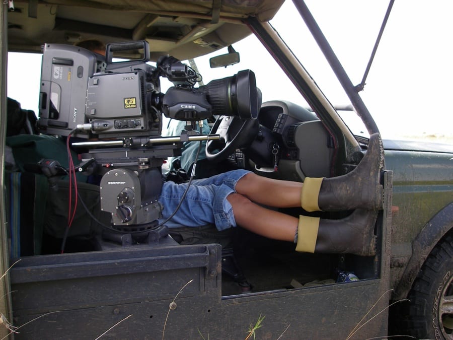 Wellies, the essential and glamorous part of any wildlife filmmaker’s kit | © sophiedarlington.com