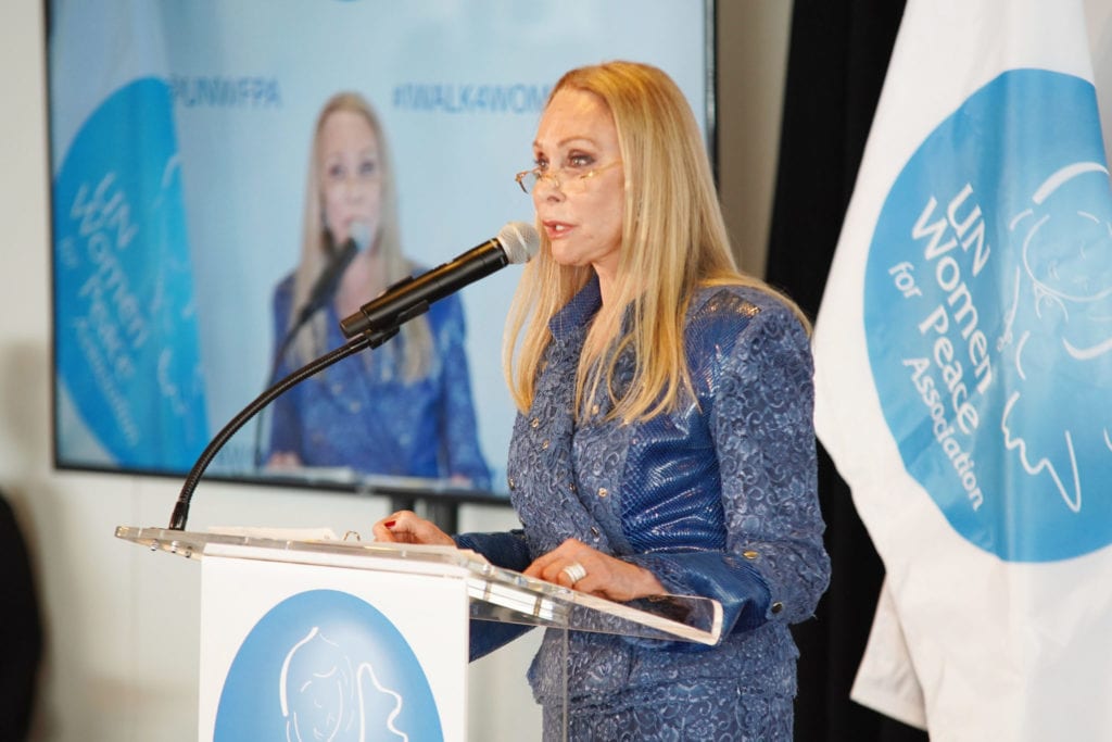 Barbara Winston speaks onstage at the UN Women For Peace Association 2019 Awards Luncheon | © Photo by Gonzalo Marroquin/Patrick McMullan via Getty Images