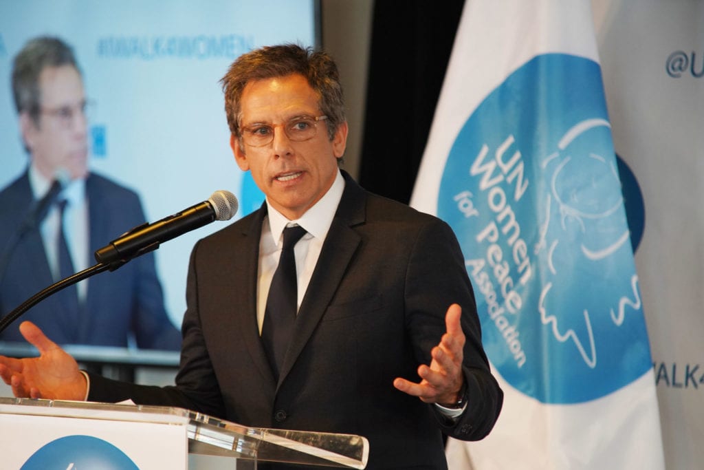 Ben Stiller speaks onstage at the UN Women For Peace Association | © Gonzalo Marroquin/Patrick McMullan via Getty Images