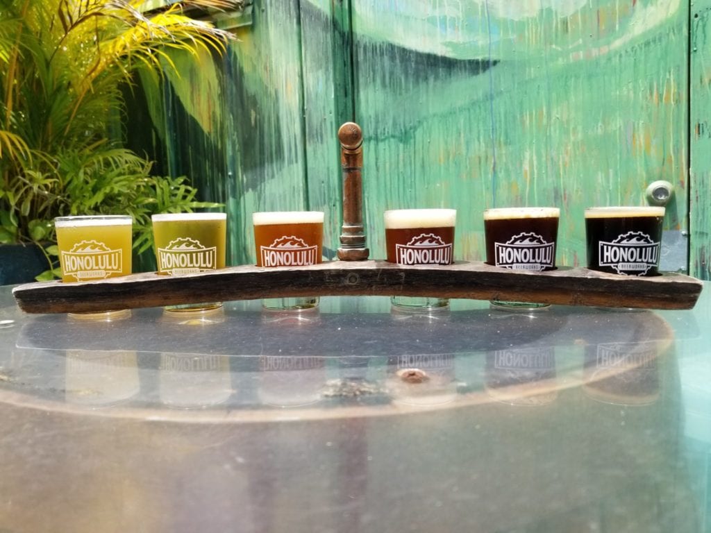 Beer flight at Honolulu BeerWorks  | © Courtesy of Honolulu BeerWorks