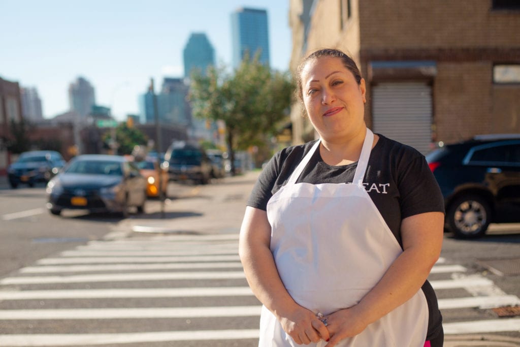 Chef Nasrin poses outside the Eat Off Beat kitchen in New York | © Phil Provencio/Unearth Women