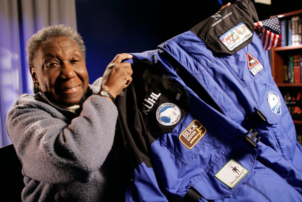 Barbara Hillary in 2007 with the parka she wore on her trip to the North Pole, becoming the first black woman on record to venture there. | © Richard Drew/Associated Press