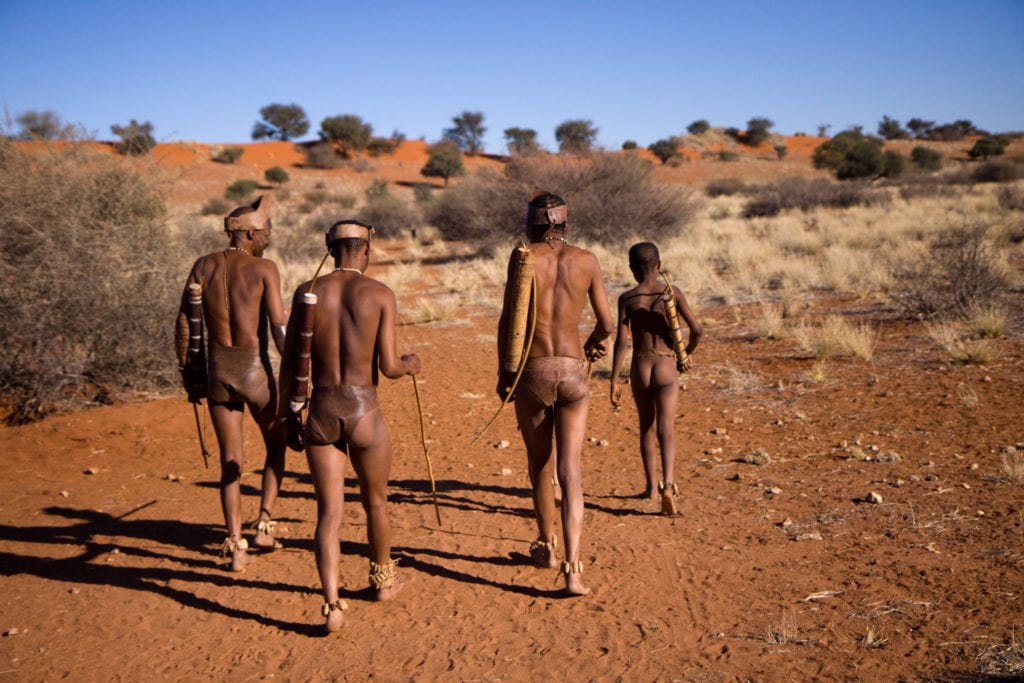 San people show people how they live in the Kalahari Desert in Namibia | © Franco Lucato/Shutterstock