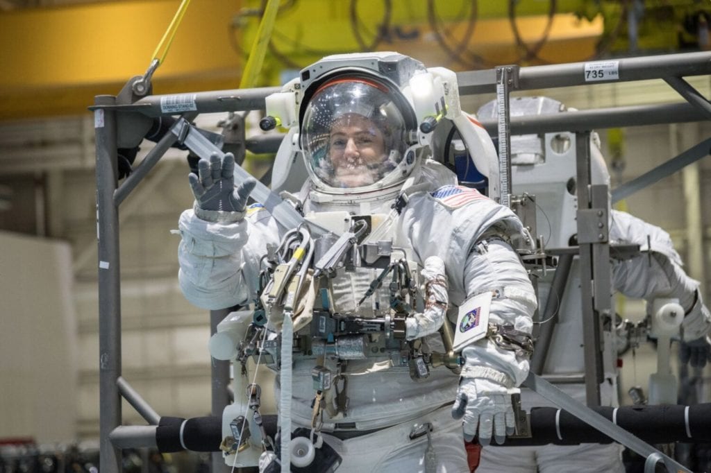 Maine native, Jessica Meir during training | © Josh Valcarcel/NASA