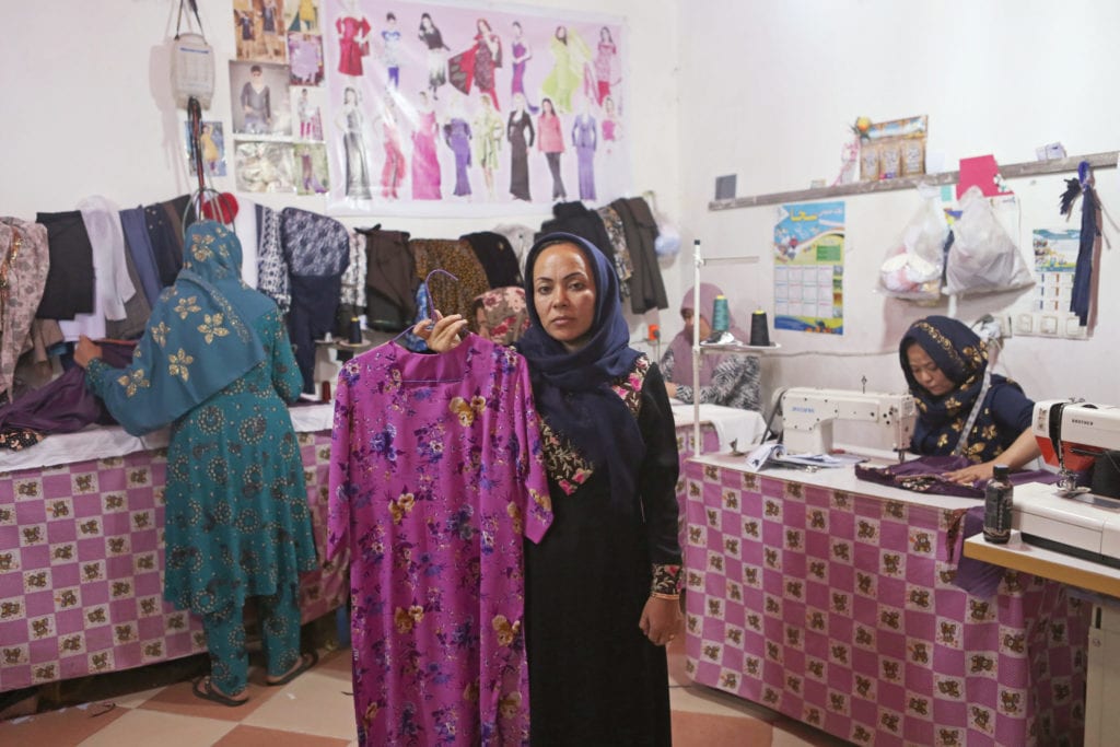 Zarin (36) stands in her tailor shop in Kabul Afghanistan | © Rada Akbar/Women for Women International