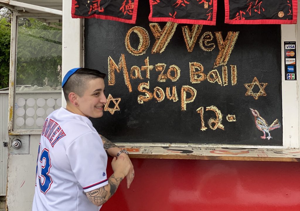 Chef Bria Downey serves soup from the Yatai Food Kart in Fort Worth  © | Brian Hutson