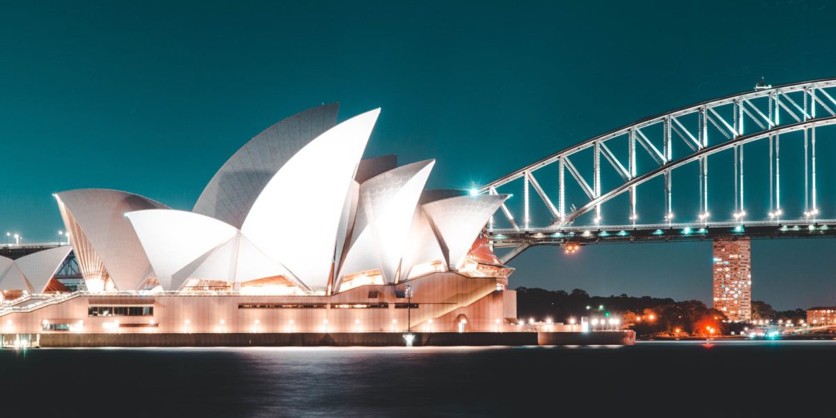 white sydney opera house